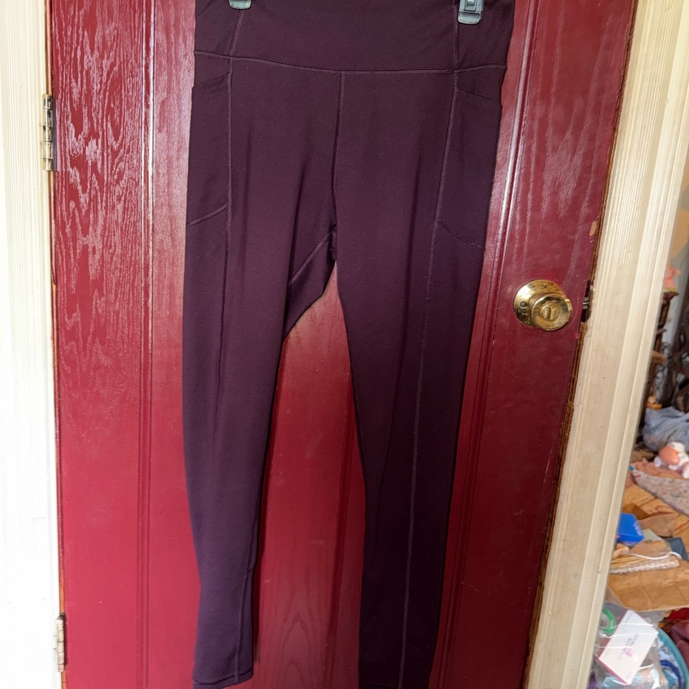 Victoria's Secret High-Waist Leggings in Deep Burgundy